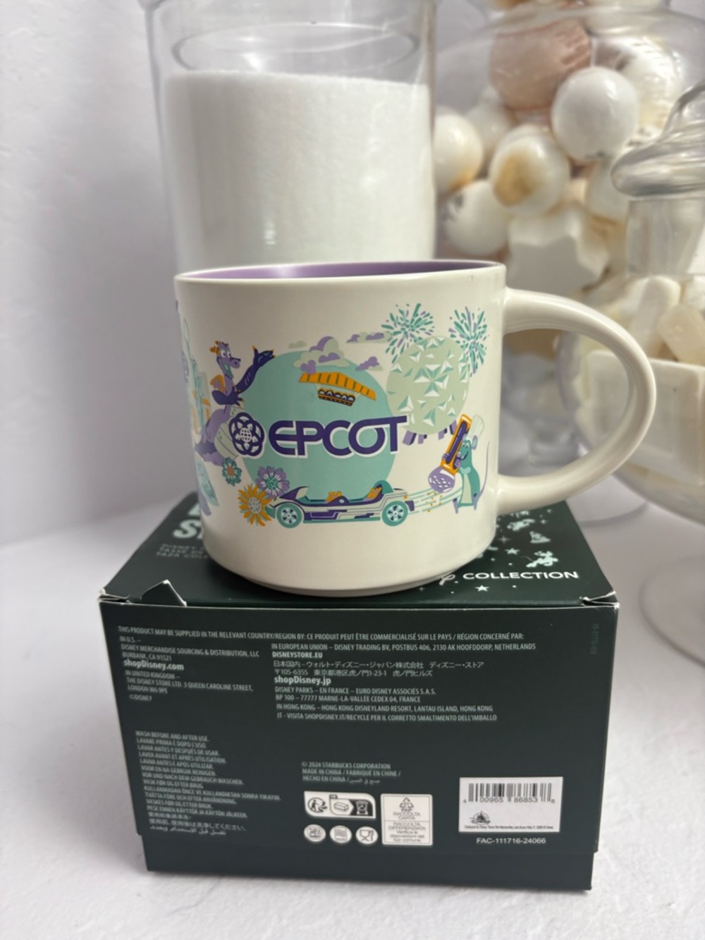 Disney Parks WDW Starbucks EPCOT Discovery Series 14oz Mug Figment Remy Olaf NEW